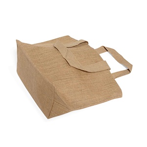 Medium Versatile Jute Tote with Solid Color Pattern - Product Image 5