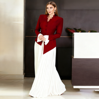 Pantalon Culotte Plissé Ample Taille Mi-Haute en Mousseline Respirante Couleur Unie pour Femme – Collection Printemps