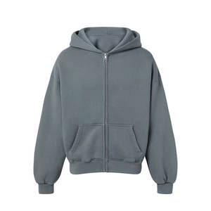 <b>Black</b> <b>Men's</b> Winter Fleece 100% Cotton Long Sleeve Pullover <b>Hoodies</b> <b>Mens</b> Solid Fleece Full <b>Zip</b> Hoodie Cotton Lightweight <b>Hoodies</b> - Product Image 5