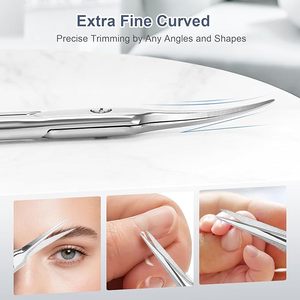 Tijeras Curvas para Manicura y Pedicura, Cuidado de las Uñas, para Uñas Encarnadas, Tijeras para Cortar Cutículas - Product Image 2