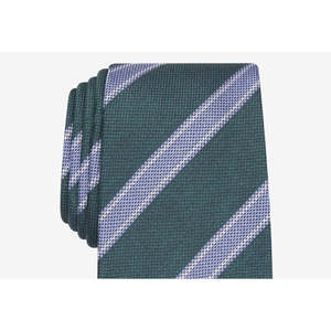 Corbata de Seda Clásica a Rayas para Hombre Tasso Elba, 100% Seda, Verde, Talla Regular, Diseño Jacquard con Puntos y Estampado Paisley, para Regalo, en Caja de Regalo - Product Image 2