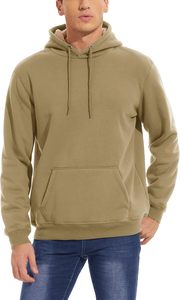 <b>Men</b> Washed Cotton Fleece <b>Pullover</b> 340 GSM Hoodie Vintage Fade Baggy Street Style Loose Fit With Front Pocket - Product Image 5