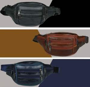 Men's Heavy Duty Leather Waist <b>Belt</b> Bum Bag with Zipper Closure <b>Travel</b>-Friendly Hip Pouch <b>Money</b> Purse - Product Image 5