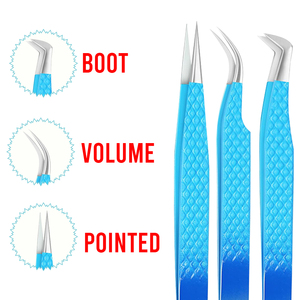 Precision Eyelash ExtensionTweezers Fiber Grip Volume Lash Tweezers Stainless Steel Manufacturer for Beauty Academies - Product Image 3