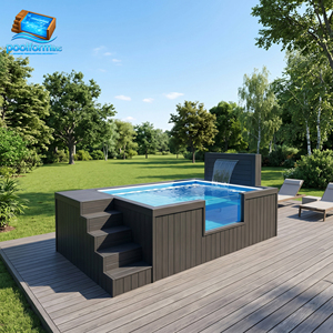 Fiberglass Above Ground Swimming Pool Outdoor Prefabricated Container Pool Semi Inground Pool Customizable for Garden - Product Image 2