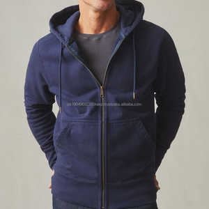 Sudadera con Capucha Completa para Hombre, Sudadera de Algodón Orgánico con Forro Polar, Sudaderas con Capucha para Hombre, Sudadera con Capucha Personalizada con Cremallera - Product Image 3