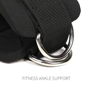 Vente chaude, sangles de cheville de haute qualité pour l'entraînement, en matériau PU, sangles de cheville pour la salle de sport avec machines à câbles, logo personnalisé possible - Product Image 6