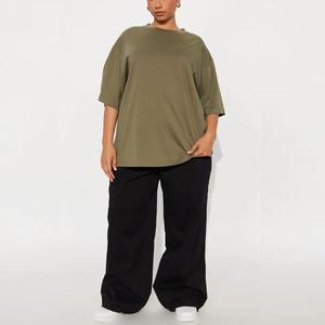 T-shirt unisexe adulte personnalisé en gros, 100 % coton, respirant, séchage rapide, écologique, grande taille, manches courtes - Product Image 5