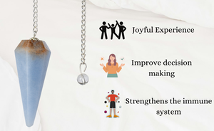 Venta al por mayor péndulo de Angelita piedras preciosas naturales Chakra cristal péndulos radiestesia meditación Chakra curación péndulo cristal - Product Image 6