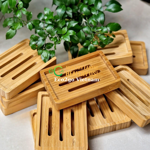 100% Natural Eco Friendly Bamboo Soap Dish/ Bamboo Soap Holder/ Small Bamboo Soap Dish Made in Vietnam - Product Image 4