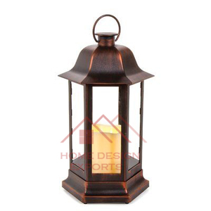 <b>Gold</b> Finished Metal Candle <b>Lantern</b> Stainless Steel Metal Candle Holder - Product Image 5