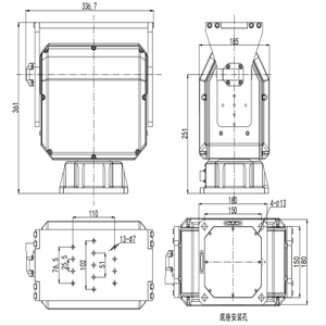 وحدة إمالة <span class=keywords><strong>PTZ</strong></span> عالية السرعة 50 من ملحقات المراقبة ذات السرعة المتغيرة في الهواء الطلق - Product Image 2