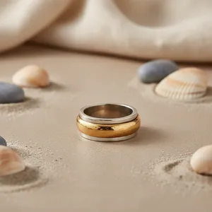 Minimalist Silver Plated 925 Silver <b>Plain</b> Band <b>Ring</b> Women's Wedding Anniversary Jewelry Trendy Precious Metal Alloy - Product Image 1