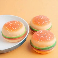 Juguete Antiestrés de Rebote Lento con Forma de Hamburguesa, Bola de Alivio de Estrés Suave de TPR con Forma de Comida para Escritorio