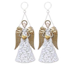 Ángel hecho a mano adornos navideños de Metal colgante decorativo árbol accesorios vacaciones festivo decoración del hogar regalo para celebración - Product Image 1