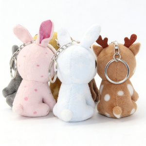 Customized <b>cute</b> Plush Animal Keychains Cartoon 3D Soft Stuffed Toys for Easter Gift - Product Image 4