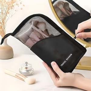 Scarlett Portable <b>Makeup</b> Organizer Bag Cosmetic Case in Mesh Material Zipper Closure <b>for</b> <b>Storage</b> and Organization - Product Image 5