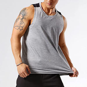Wholesale <b>Men</b> Athletic Tank Top Lightweight Quick Dry Fitness <b>Singlet</b> <b>Men</b> Muscle Fit Sleeveless Shirt Solid Color Workout Gym - Product Image 1