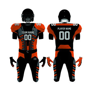 Uniformes de football américain à sublimation personnalisée Nouveau design Haut pour jeune avec maillot brodé à manches courtes respirant - Product Image 6
