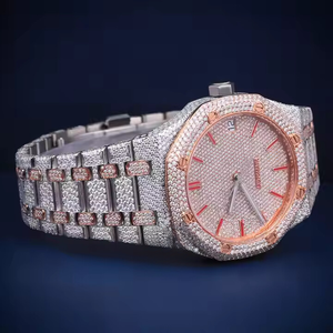 นาฬิกาข้อมือแฟชั่นสไตล์ฮิปฮอปสปอร์ตหรูหรา ยูนิเซ็กซ์ ระบบควอตซ์ Miyota  ประดับเพชรโมอิสซาไนต์  ตัวเรือนสแตนเลส  สไตล์ธุรกิจ - Product Image 2