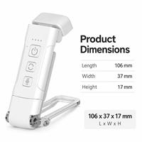 Lampe de lecture LED rechargeable par USB avec batterie 500 mAh, 3 modes d'éclairage, 5 niveaux de luminosité et fonction de mémoire de mode