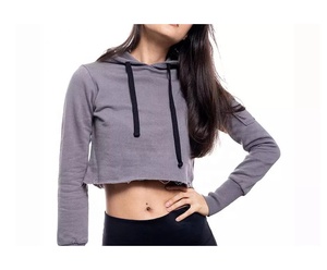 Sudadera con capucha de heavyweight para mujer, tops de entrenamiento, jersey de lana de algodón, top corto de entrenamiento, sudadera de gran tamaño - Product Image 6