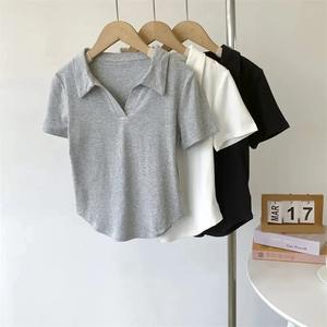 Premium Quality Plain Polo Shirts 100% Cotton Polo Shirts for Women Customize Design Breathable Women's Shirt - Product Image 4