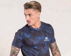 Camisetas Casuales de Moda para Hombre, Transpirables, de Alta Calidad, con Logotipo OEM Personalizado, Impresión Serigráfica de Rosa, Poliéster/Elastano, Verano - Product Image 4