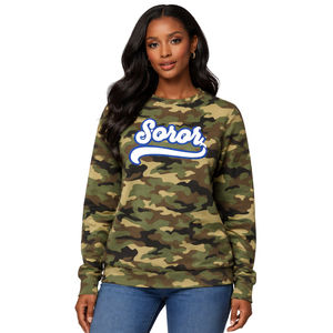Camo 20 Zeta Phi Beta Soror <b>Crewneck</b> Sweatshirt 1920 Founders Inspired Greek Sorority Finer Womanhood Premium Cotton <b>Sweater</b> - Product Image 5