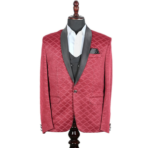 Trajes de negocios de 3 piezas para hombre de calidad superior, chaqueta, chaleco, pantalones, esmoquin ajustado, traje de PANA con doble botonadura, baile de graduación - Product Image 3