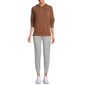 เสื้อมีฮู้ดและสเวตเตอร์แขนยาวแบบสวมหัวสไตล์จิงโจ้มีกระเป๋าสำหรับผู้หญิงเสื้อผ้าฤดูหนาวผลิตตามสั่ง - Product Image 3