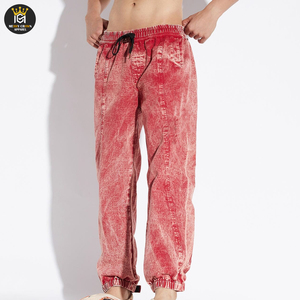 Pantalones Deportivos Casuales de Cintura Media, 100% Algodón, Lavados con Ácido, Ligeros, Ecológicos, Transpirables, con Tela de Lona - Product Image 2