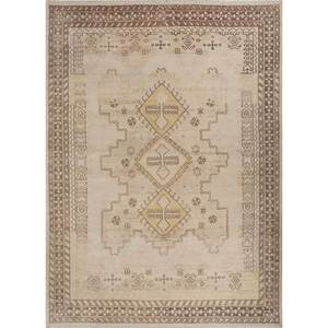 Tapis noué à la main en laine Thyme Ivory, motif géométrique, pour entrée, salon, couloir, modèle Puzzle PKWL-1080 pour adolescents - Product Image 1