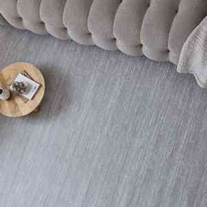 Netline Home Carmel <b>Grey</b>-Cream Striped Handmade Cotton <b>Rug</b> <b>Large</b> Plush Rectangle for Bedroom and Hallway - Product Image 6