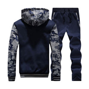 Chándal de invierno con estampado de sublimación para hombre, ropa deportiva de algodón 100% transpirable de secado rápido, pantalones completos de dos piezas de manga larga - Product Image 2