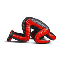 Mannequin de grappling JIKE Sports MMA - Matériel PU - Sac de frappe lourd de 30 kg - Entraînement de Jiu-Jitsu brésilien - Arts martiaux - Rouge/Noir