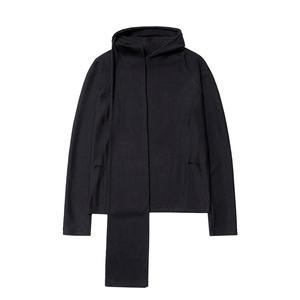 2025 Spring Men's New Hooded Bottom <b>Shirt</b> Layering Poncho Scarf Neck Hooded Niche Design Loose Pullover Sweatshirt Top - Product Image 4