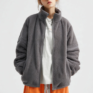 Vestes en polaire pour femmes Hauts d'hiver Fermeture éclair en polaire Pull haut Mode féminine Vêtements en polaire Vestes hauts pour femmes - Product Image 2