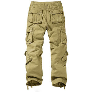 Pantalones Cargo Casuales de Algodón 100% para Hombre, Ligeros, de Cintura Alta, Estilo Táctico, con Botones, Corte Recto, para Trabajo - Product Image 1