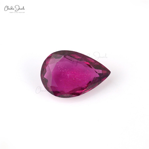 <b>October</b> <b>Birthstone</b> 2Ct Natural Rubilite Pink Tourmaline Pear Cut Faceted Loose Stone for Ring Pendant Wholesale Jewelry Gemstone - Product Image 3