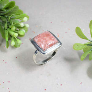 Anillo fino de Plata de Ley 925 estilo bohemio para hombre, juego de piedras preciosas de Rodocrosita Natural con ajuste de bisel de corte de pera - Product Image 5