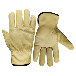 Hand Safety Leather <b>Driver</b> <b>Gloves</b> Customized High Quality Fire Proof Cow Grain Leather Heat Resistant Anti-Slip 10 Inch - Product Image 1