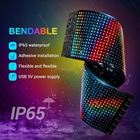 Enseignes LED RGB flexibles programmables par pixels, enseigne LED personnalisée portable, étanche IP65