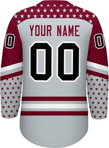 ชุดเครื่องแบบฮ็อกกี้น้ำแข็งตามสั่งเสื้อเจอร์ซีย์และกางเกงระบายอากาศได้ดีสำหรับเยาวชนชายหญิง - Product Image 3