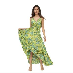 ชุดเดรสทรงเอไลน์สไตล์โบฮีเมียนลายพิมพ์วินเทจ ผ้าไหมรักษ์โลก ไร้แขน ซักได้ ไม่ยับ เหมาะสำหรับใส่ไปชายหาด - Product Image 1