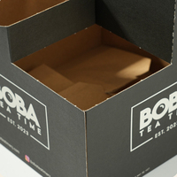 Caja de Papel Impresa Personalizada con Asa para Comida y Bebidas para Llevar, Empaque para Comida Rápida, Café, Té con Leche, Caja de Regalo
