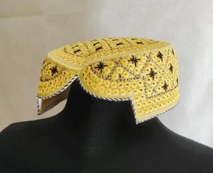 Chapeau traditionnel afghan vintage pour homme, en dentelle formelle, fait à la main, ethnique, pashtun, culturel, brodé, couvre-chef islamique, 100% coton - Product Image 4