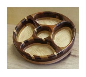 Assiette de service design de forme ovale, plateau de luxe en bois d'acacia, vaisselle, plateau de service, assiette en bois, plateau de service pour l'Aïd - Product Image 2