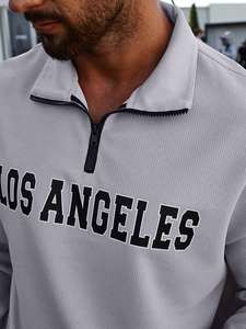 ชุดวอร์มซิปรูดธรรมดาสำหรับผู้ชายชุดวิ่งแบบปรับแต่งได้สำหรับฤดูหนาว - Product Image 6