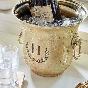 Enfriador de vino de metal de aluminio con mango de acero inoxidable Ocasiones DE BODA Cubo de hielo para bañeras de bebidas de champán - Product Image 4